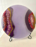 Amethyst & Jasper Decorative Geode Art Wall Hanging or Plate
