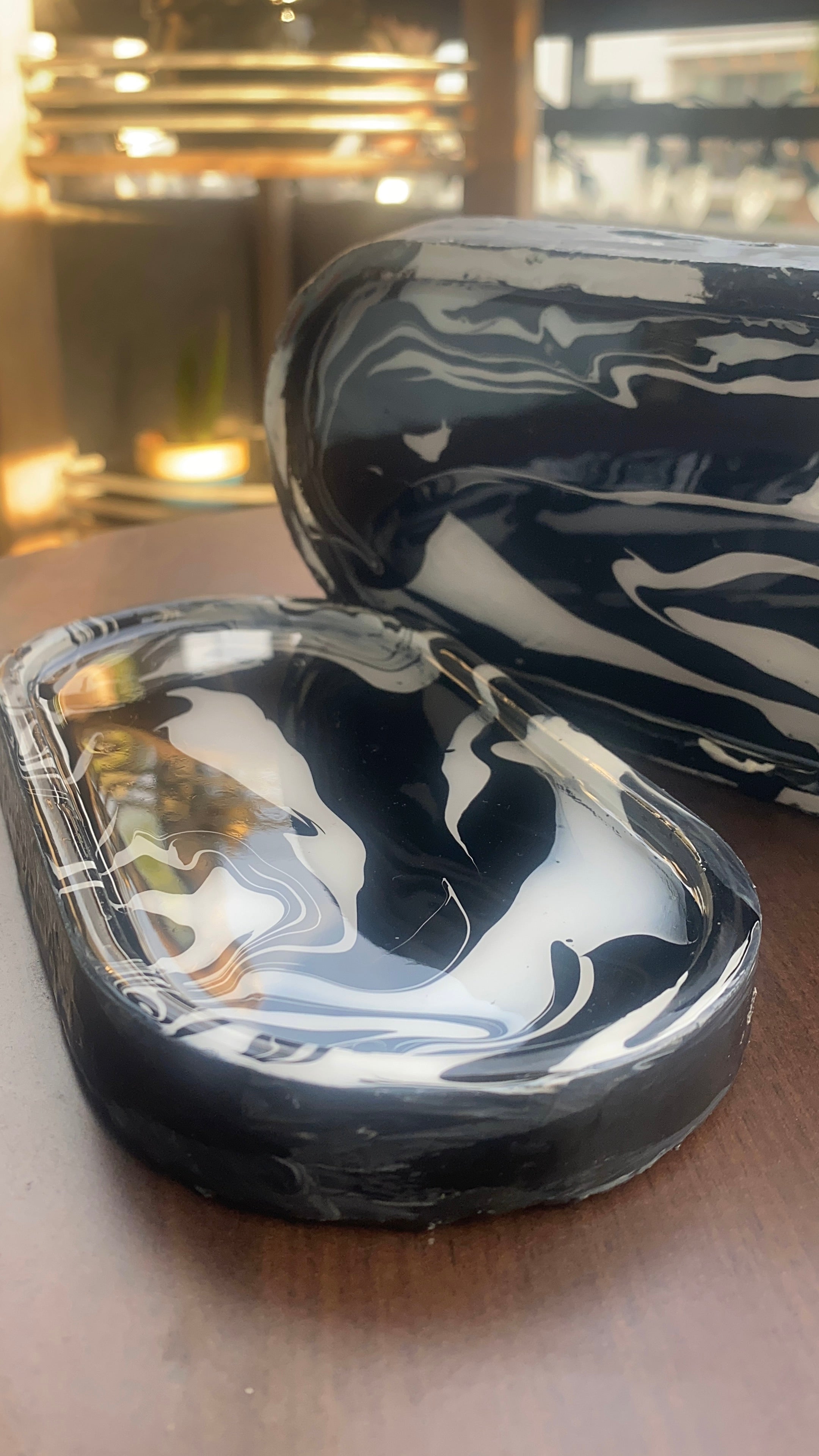 Handcrafted Cement Trays/ Marble Designed/ Speckled Design