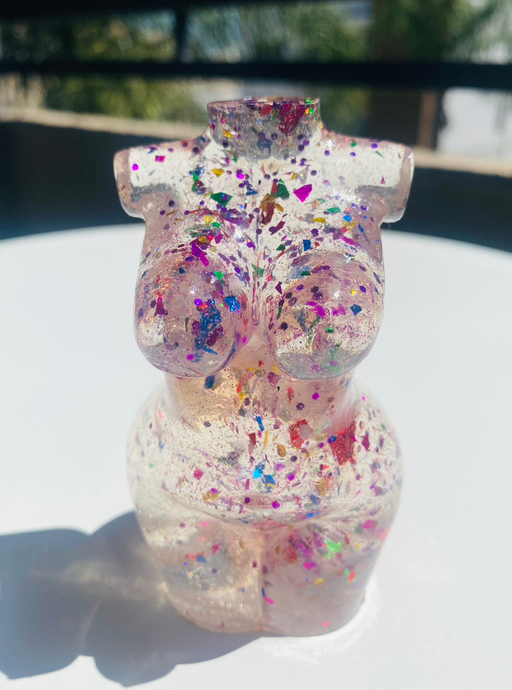Confetti Goddess Statue/Rainbow Flecks /Lustrous  Finish