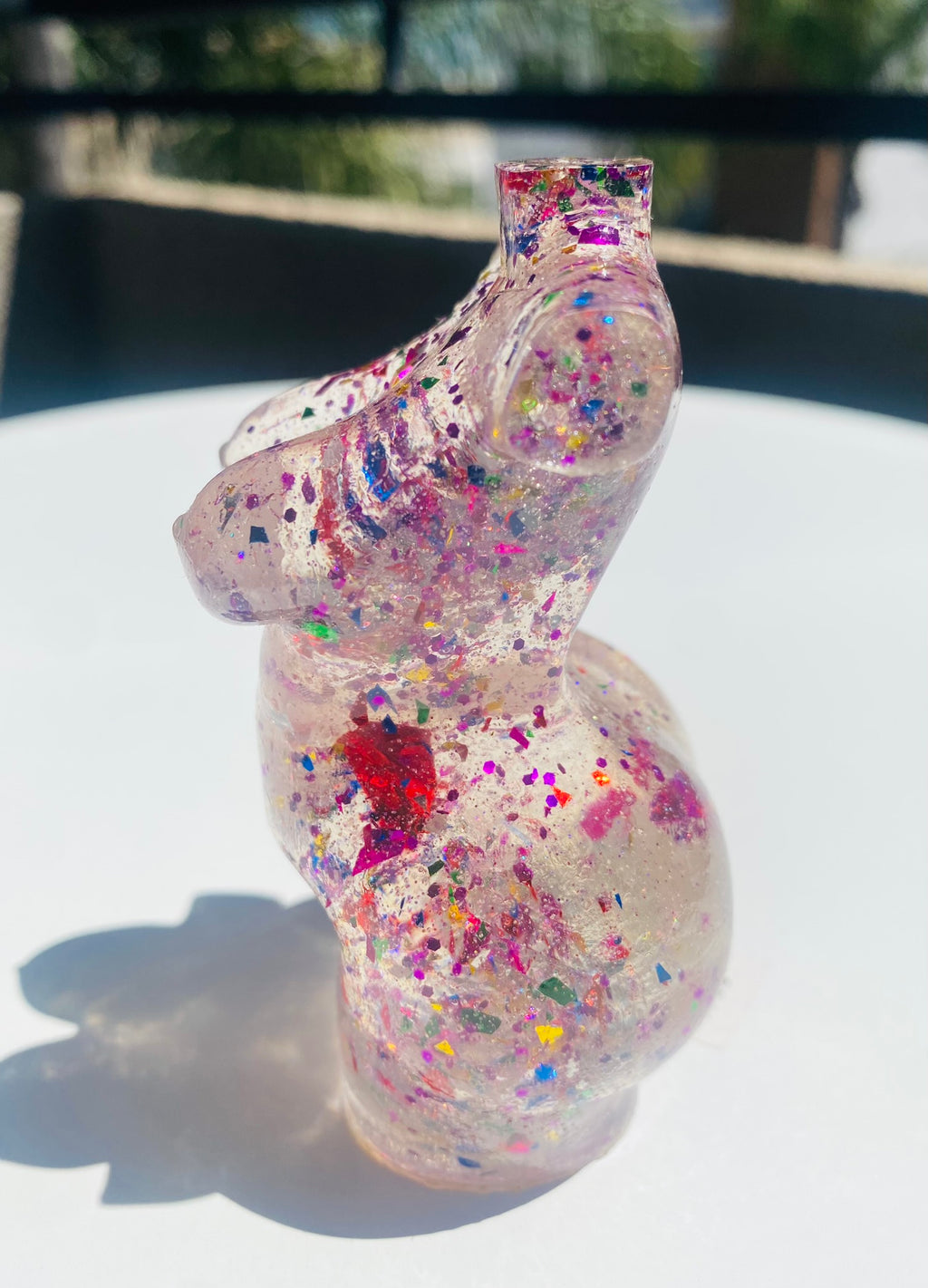 Confetti Goddess Statue/Rainbow Flecks /Lustrous  Finish