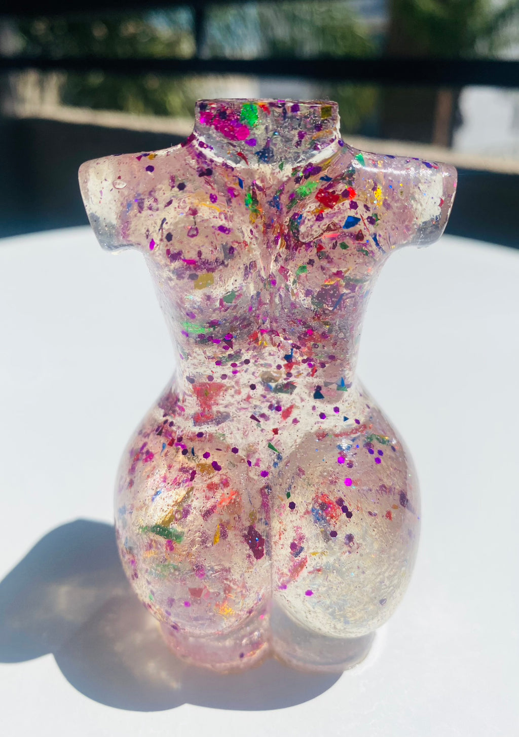 Confetti Goddess Statue/Rainbow Flecks /Lustrous  Finish