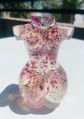 Confetti Goddess Statue/Rainbow Flecks /Lustrous  Finish